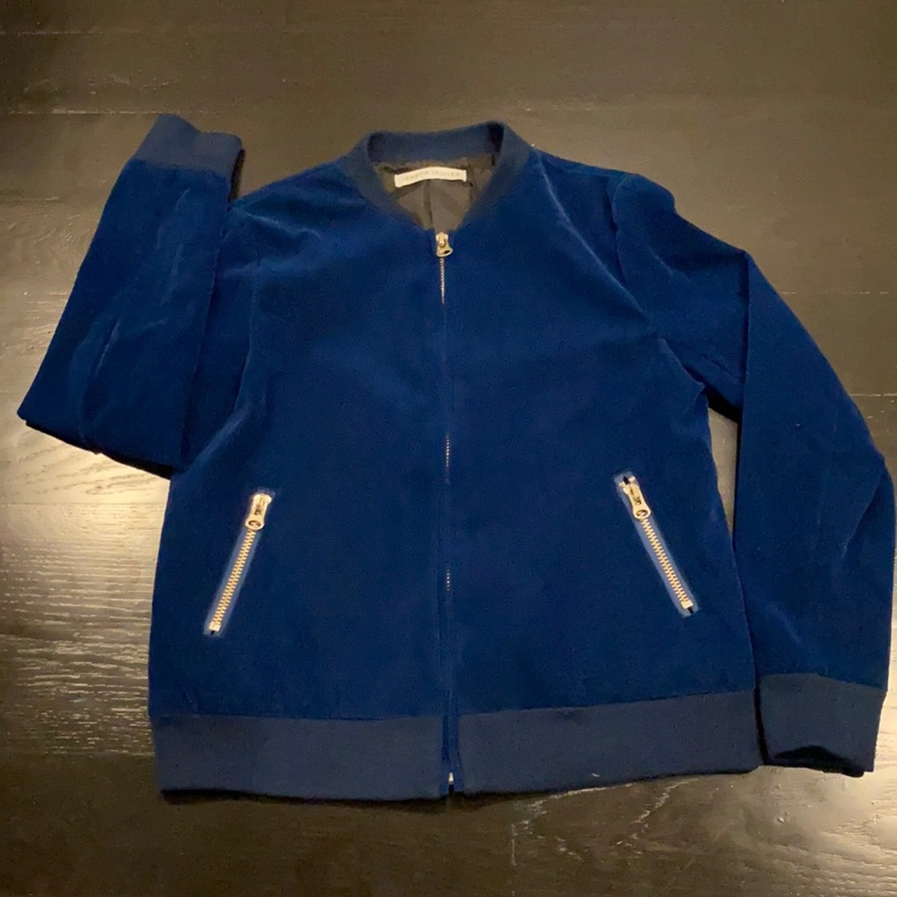 Blue velvet feel jacket